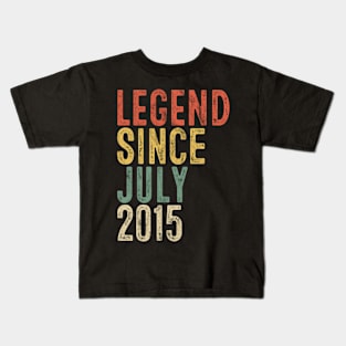 Fun Legend Since July 2015 5th Birthday Gift 5 Year Old Kids T-Shirt